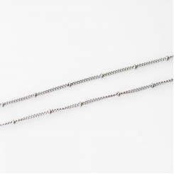 Station Necklace - 18 inch (46cm) - Silver Tone